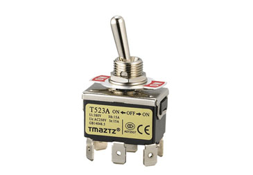 T523A On-Off-On Toggle Switch DPDT