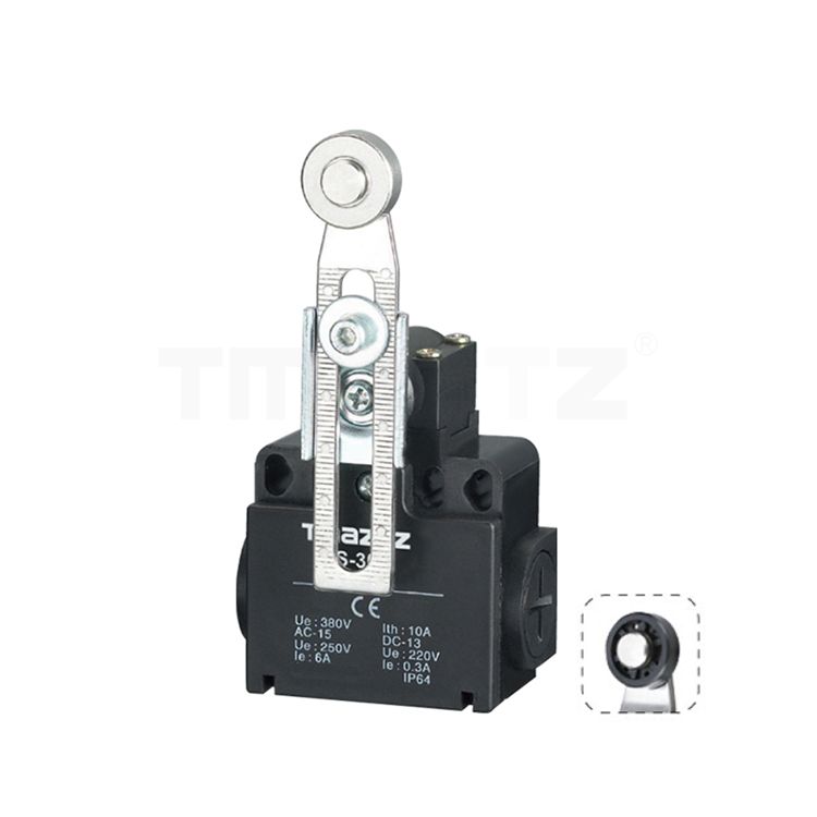 TLS-331 adjustable 2 way roller plunger limit switch with metal& nylon roller