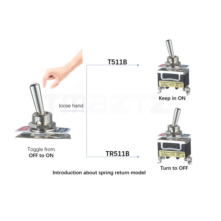 T511B On-Off Toggle Switch SPST