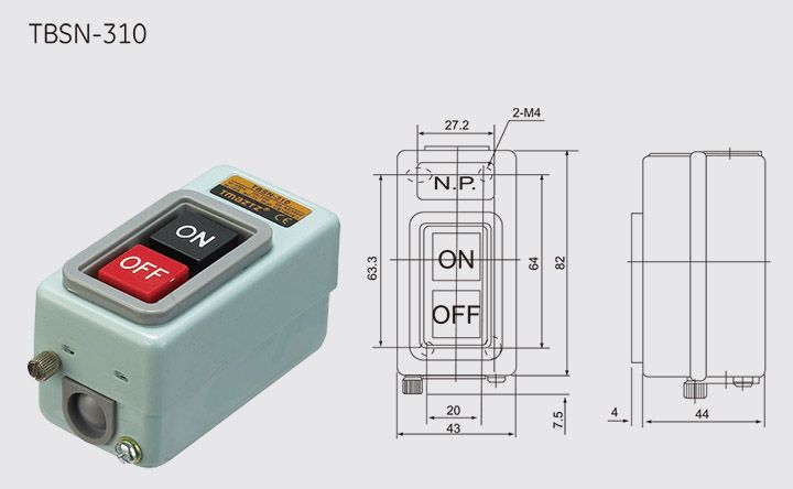 TBSN-310 Power Push Button Switch