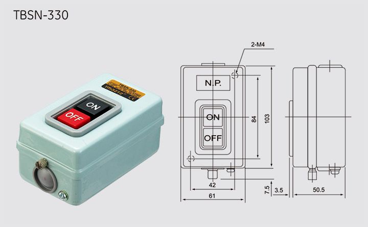 TBSN-330 Power Push Button Switch