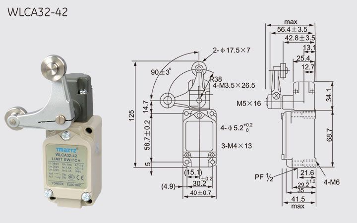 WLCA32-41-42-43-44 limit switch