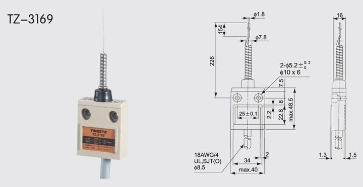 TZ-3169 waterproof limit switch