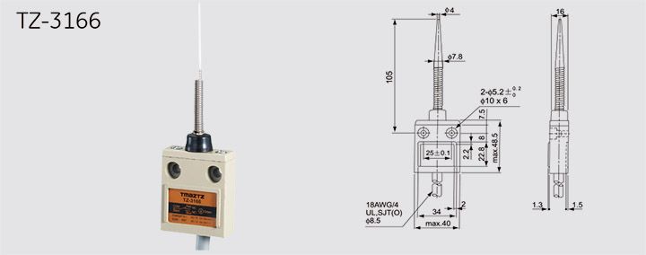 TZ-3166 waterproof limit switch