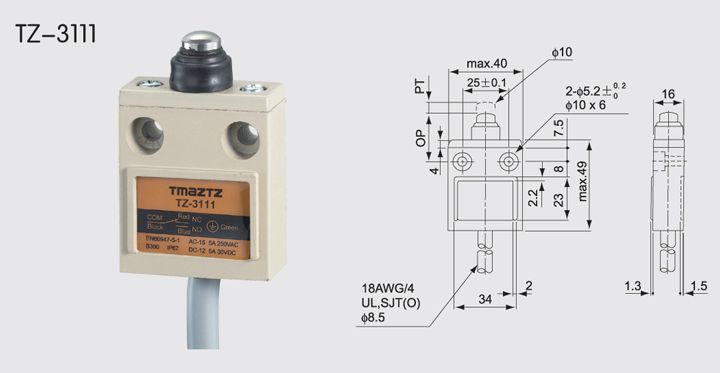 TZ-3111 waterproof limit switch