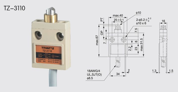 TZ-3110 waterproof limit switch