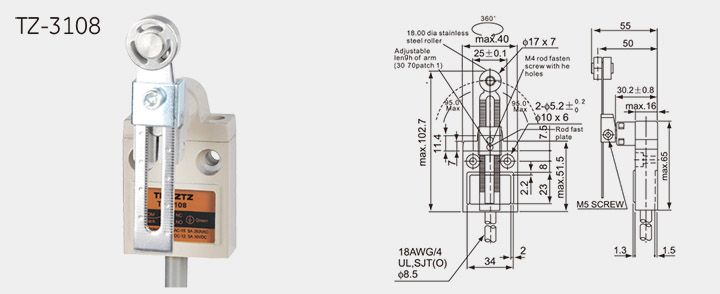 TZ-3108 waterproof limit switch