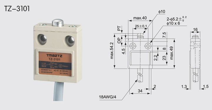TZ-3101 Waterproof Limit Switch