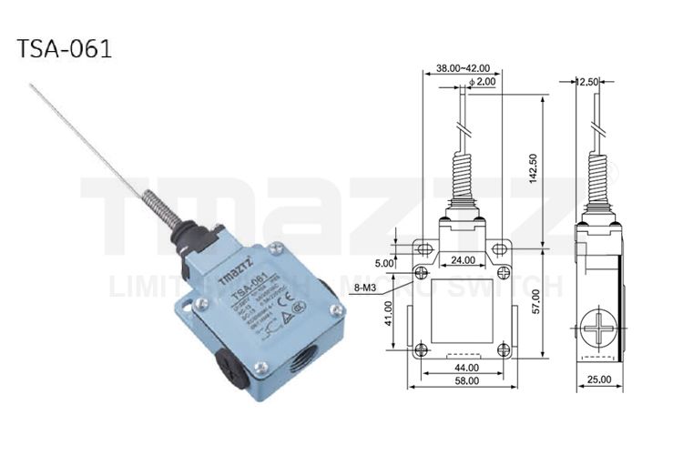 TSA-061 spring lever actuator Limit switch