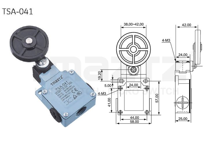 TSA-041 big roller lever actuator Limit switch